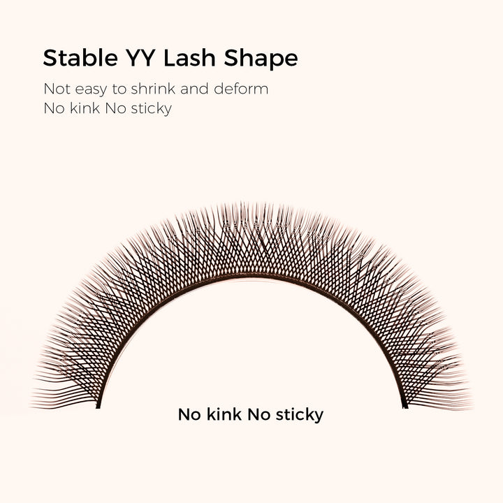 KOLYBEL 0.07MM Brown YY Premade Volume Fans Eyelash Extensions