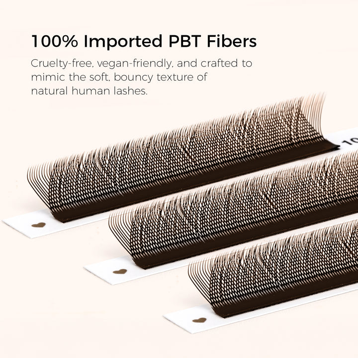 KOLYBEL 0.07MM Brown YY Premade Volume Fans Eyelash Extensions