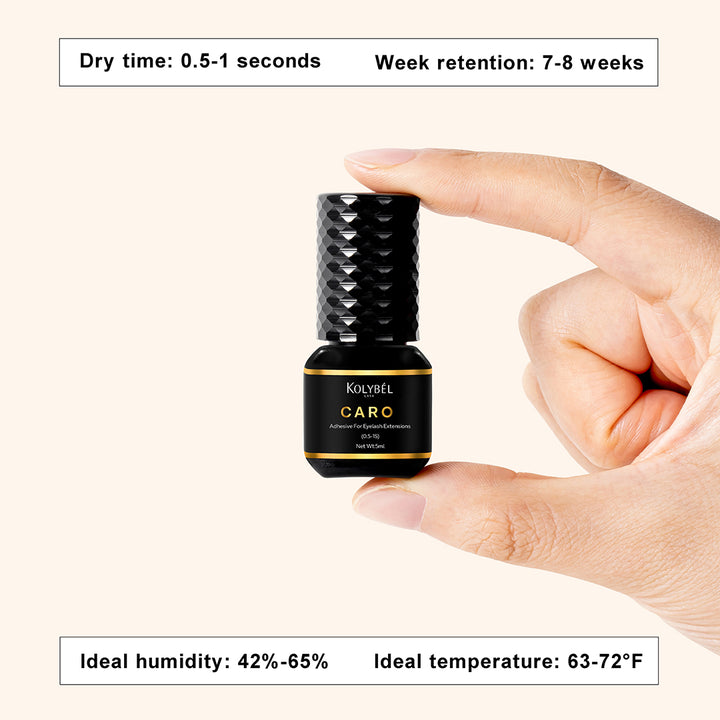0.5-1 Second CARO Adhesive Eyelash Extension Glue (5ml) - Kolybel