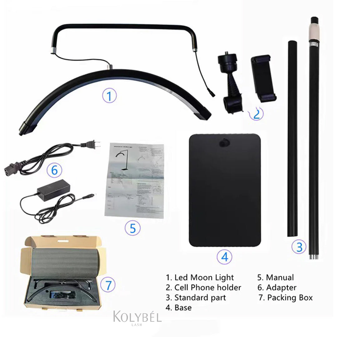 LED Moon Light Half Lamp for Eyelash Extensions-kolybel