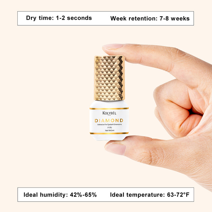 1-2 Second Diamond Adhesive Eyelash Extension Glue (5ml) - Kolybel