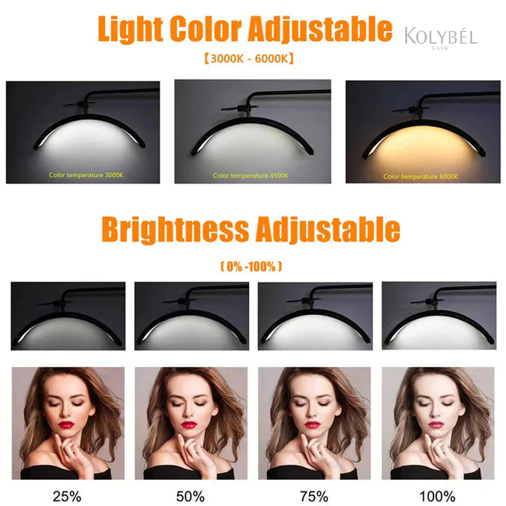 LED Moon Light Half Lamp for Eyelash Extensions-kolybel