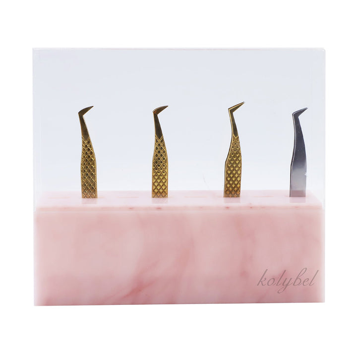 Kolybel Marbled Tweezers Holder-kolybel lash